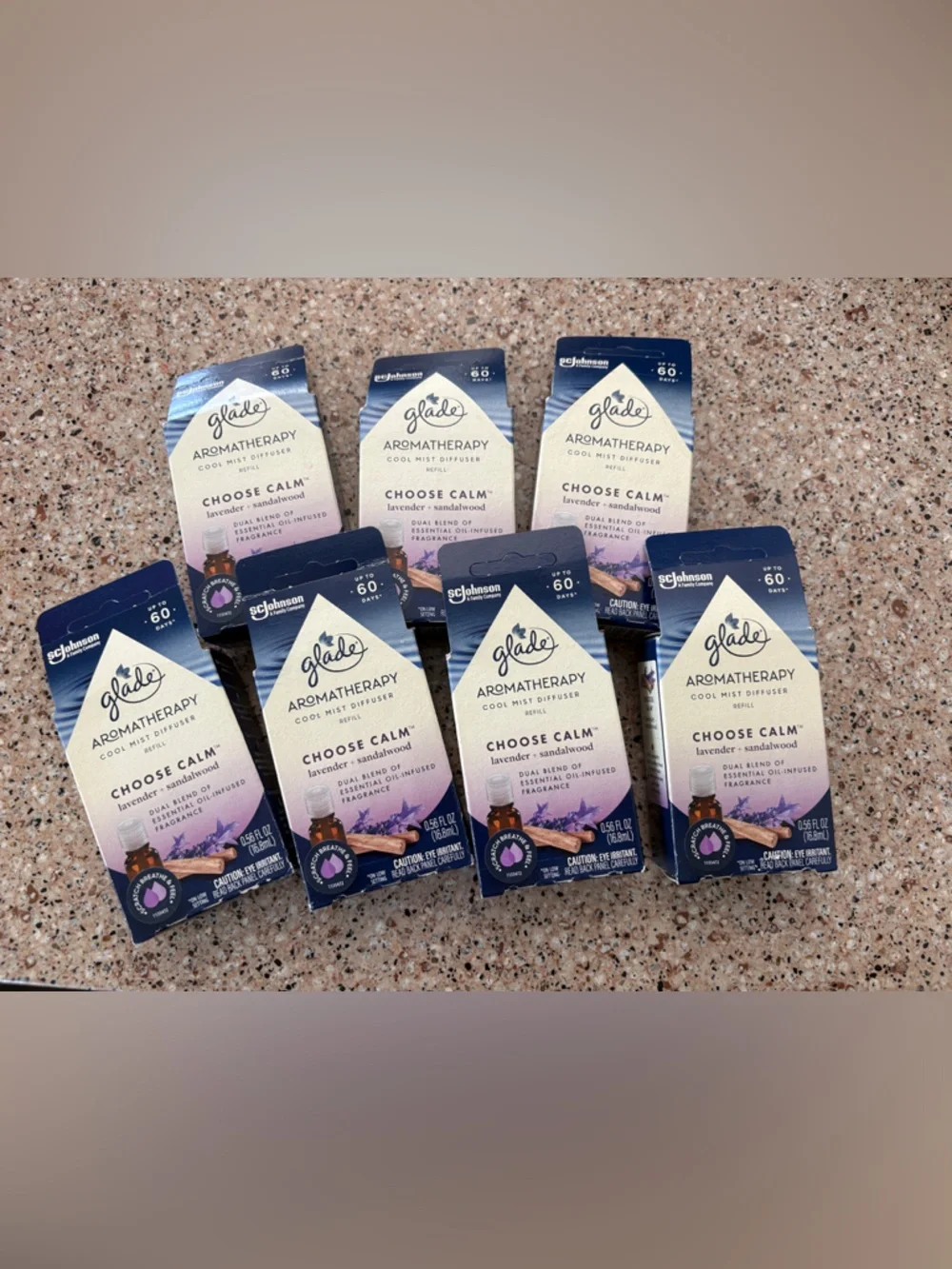 Glade Aromatherapy Choose Calm diffuser Refill Packs - new in box, set of 7 - Picture 1 of 2